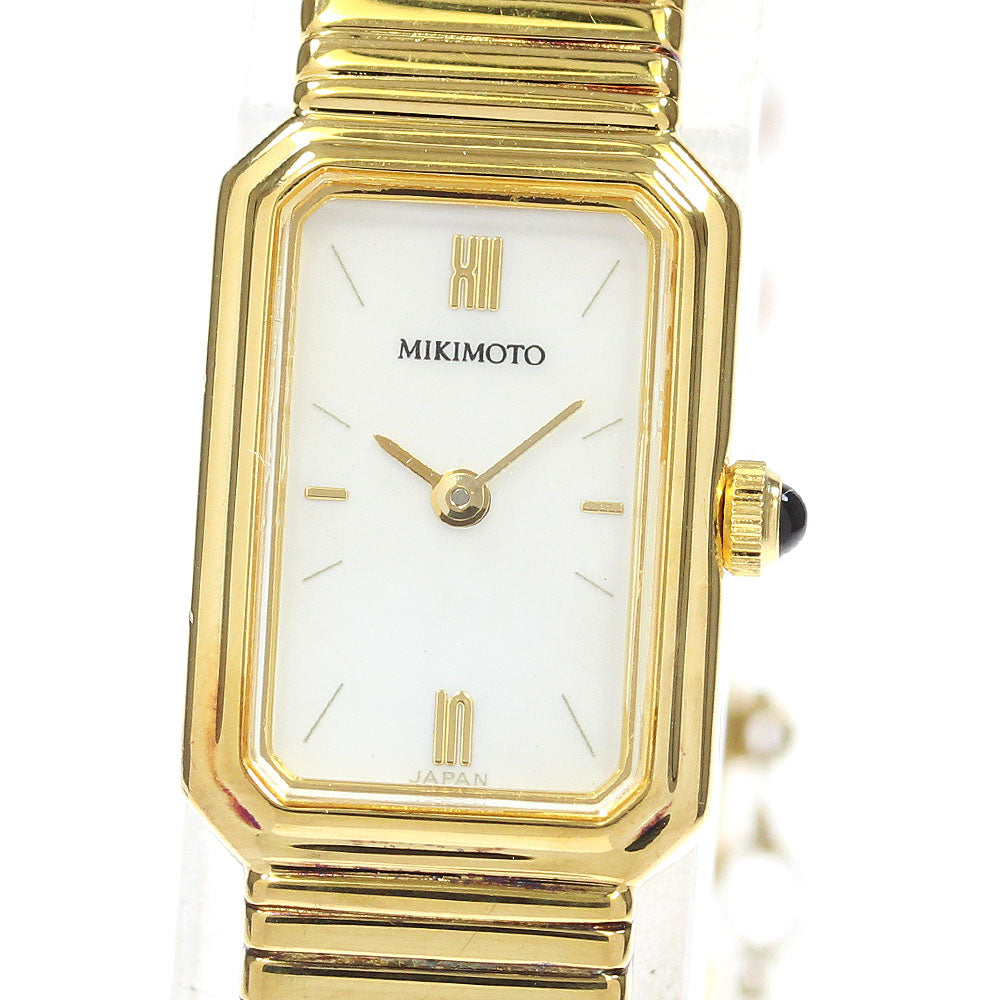 MIKIMOTO 552-1720 Pearl Bracelet White shell Dial Quartz Ladies Watch_826199