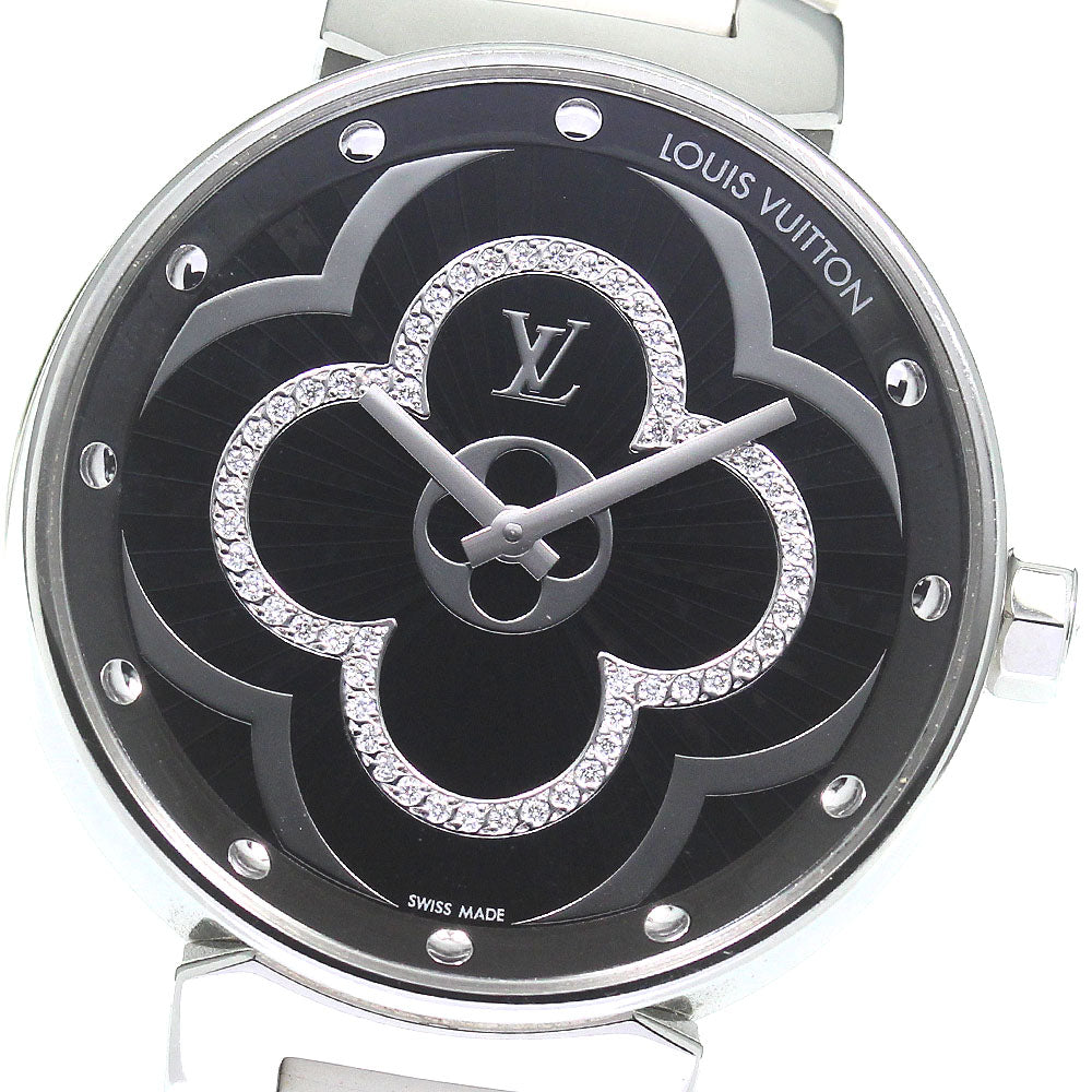LOUIS VUITTON Tambour Moon Divine QA020 black Dial Quartz Ladies Watch_826211