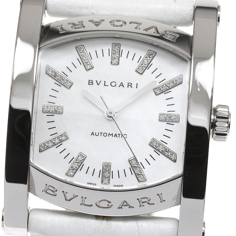 BVLGARI Assioma AA44S Date White shell Dial Automatic Men's Watch_826265