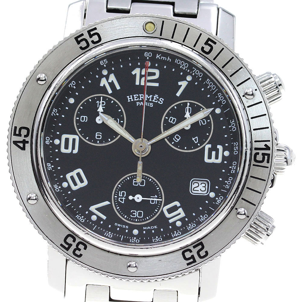 HERMES Clipper diver CL2.910 Chronograph black Dial Quartz Men's Watch_826271
