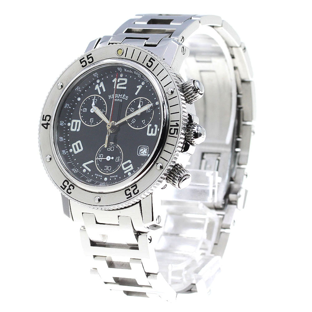 HERMES Clipper diver CL2.910 Chronograph black Dial Quartz Men's Watch_826271