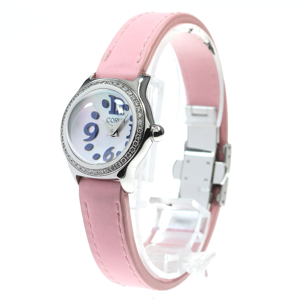 CORUM bubble 101.151.47 Diamond Bezel White shell Dial Quartz Ladies Watch_826294