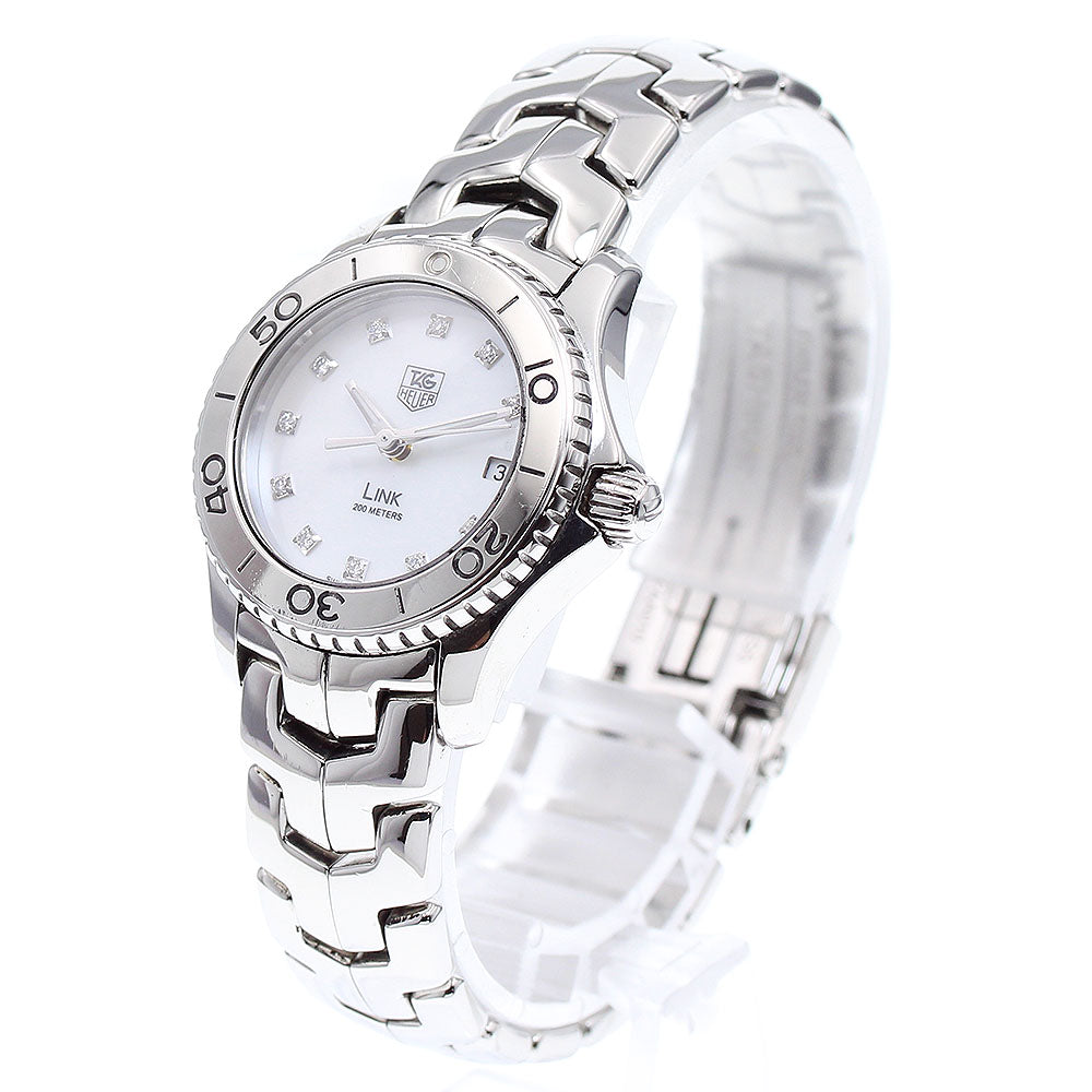 TAG HEUER Link WJ1319-0 11P diamond White shell Dial Quartz Ladies Watch_826318