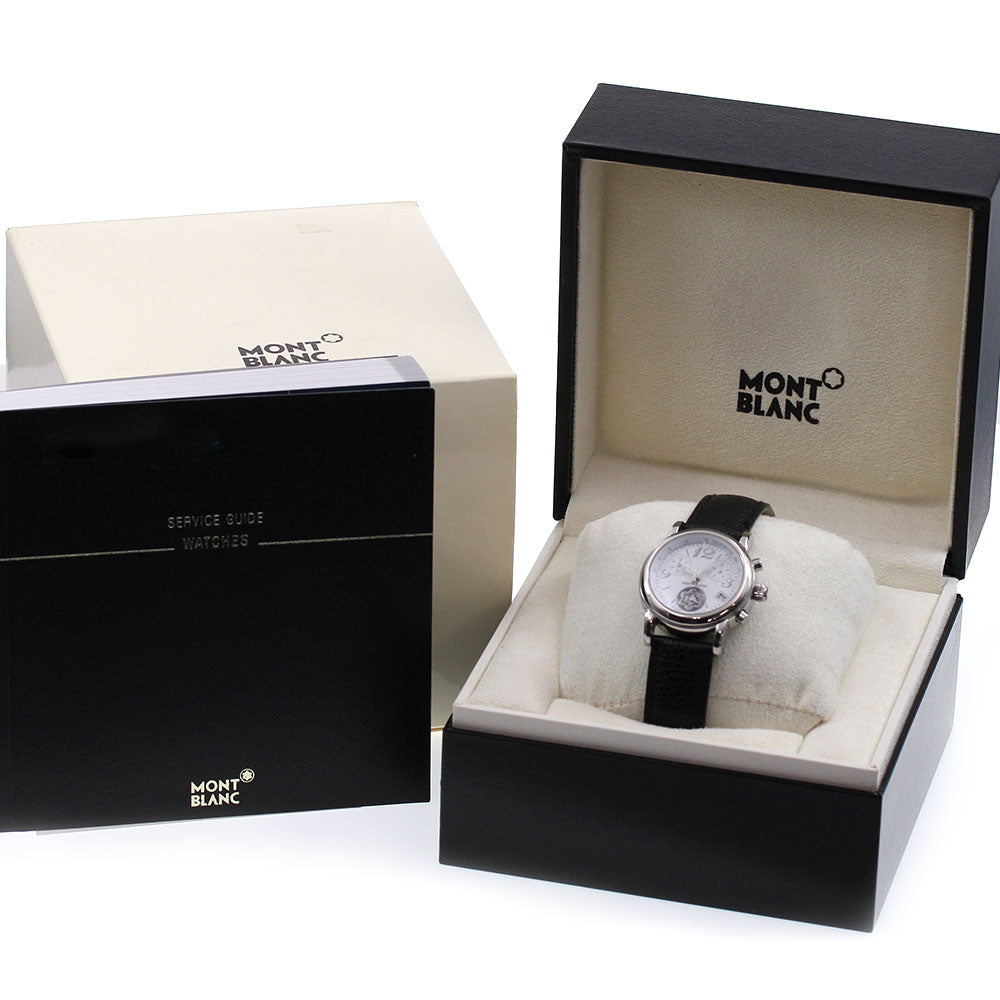 MONTBLANC Meistersteck 102356 Chronograph white Dial Quartz Boy's Watch_826428