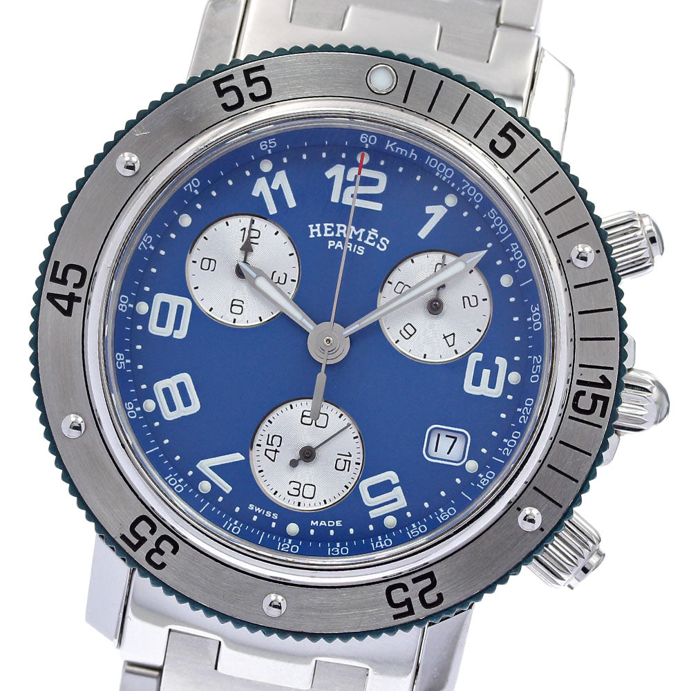 HERMES Clipper diver CL2.917 Chronograph Blue Dial Quartz Men's Watch_826436