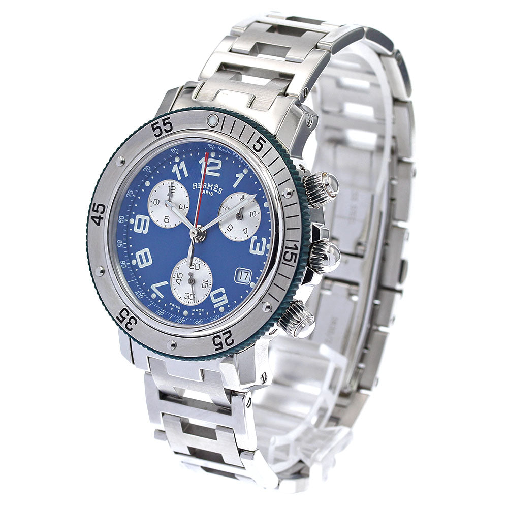 HERMES Clipper diver CL2.917 Chronograph Blue Dial Quartz Men's Watch_826436