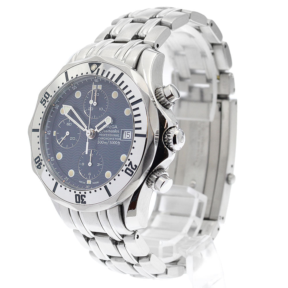 OMEGA Seamaster300 2598.80 Date Chronograph Navy Dial Automatic Men's_826449