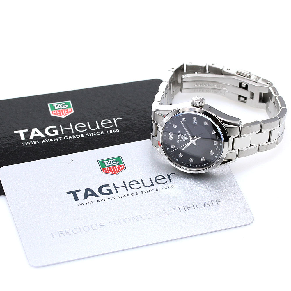 TAG HEUER Carrera Lady WV1410.BA0793 13P diamond date Quartz Ladies Watch_826459