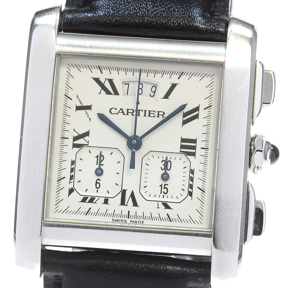 CARTIER Tank Francaise XXL Chronoriflex W5101455 Date Quartz Men's Watch_826515