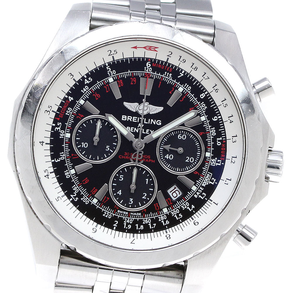BREITLING Bentley A25365 Chronograph Date Black Dial Automatic Men's _826530