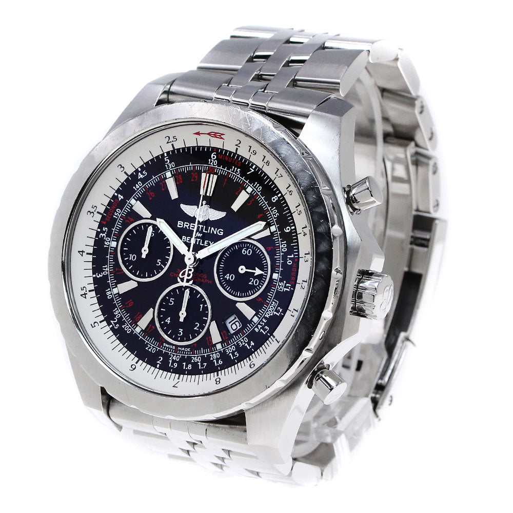BREITLING Bentley A25365 Chronograph Date Black Dial Automatic Men's _826530