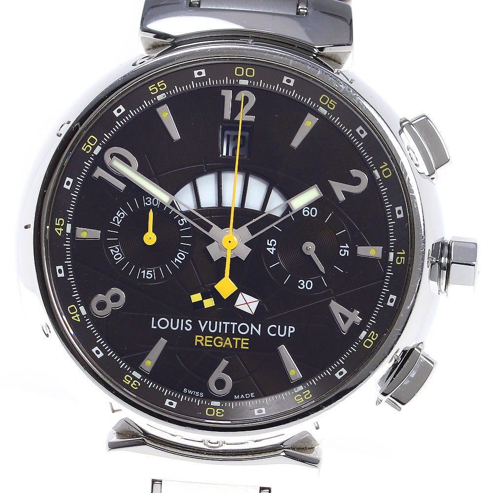 LOUIS VUITTON Tambour Louis Vuitton Cup Regatta Q1021 Flyback chronograph Brown Dial Automatic Men's Watch_826547