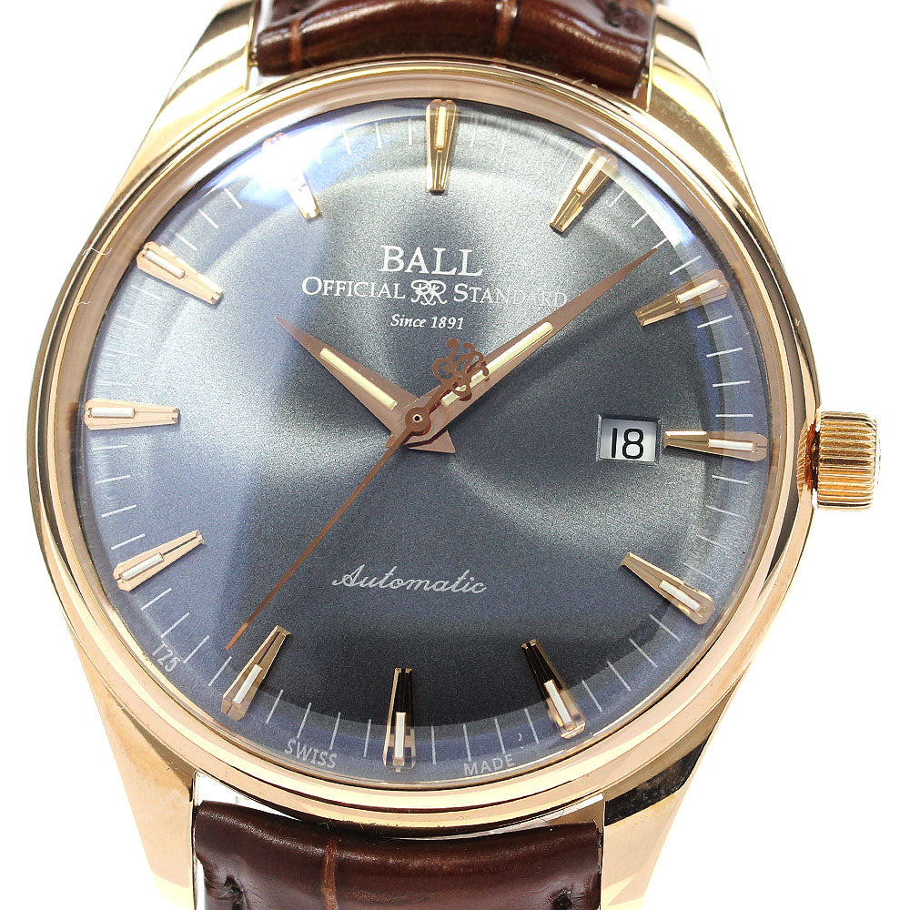 BALLWATCH Trainmaster One Hundred Twenty NM2088D 18K Pink Gold gray Dial Automatic Men's Watch_826559