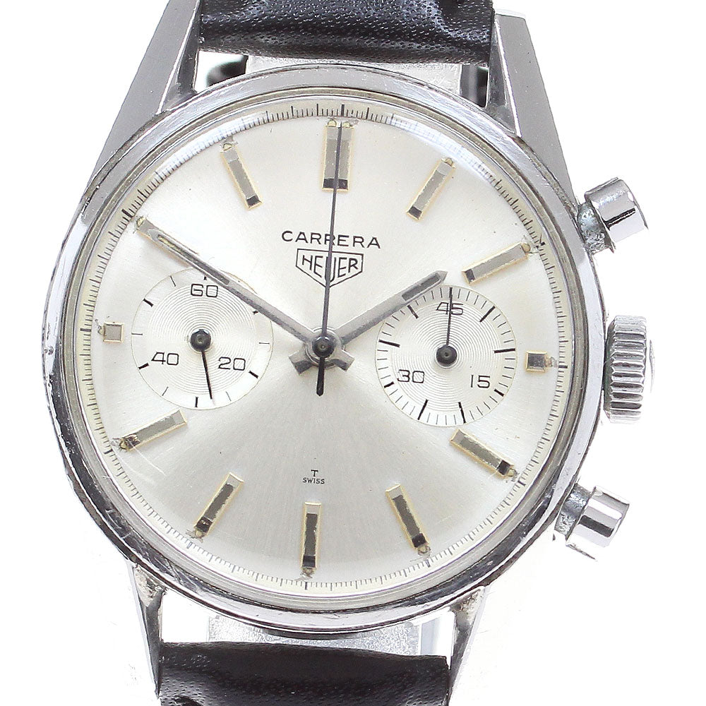 Heuer Carrera Cal.92 Chronograph Silver Dial Hand Winding Men's Watch_826565