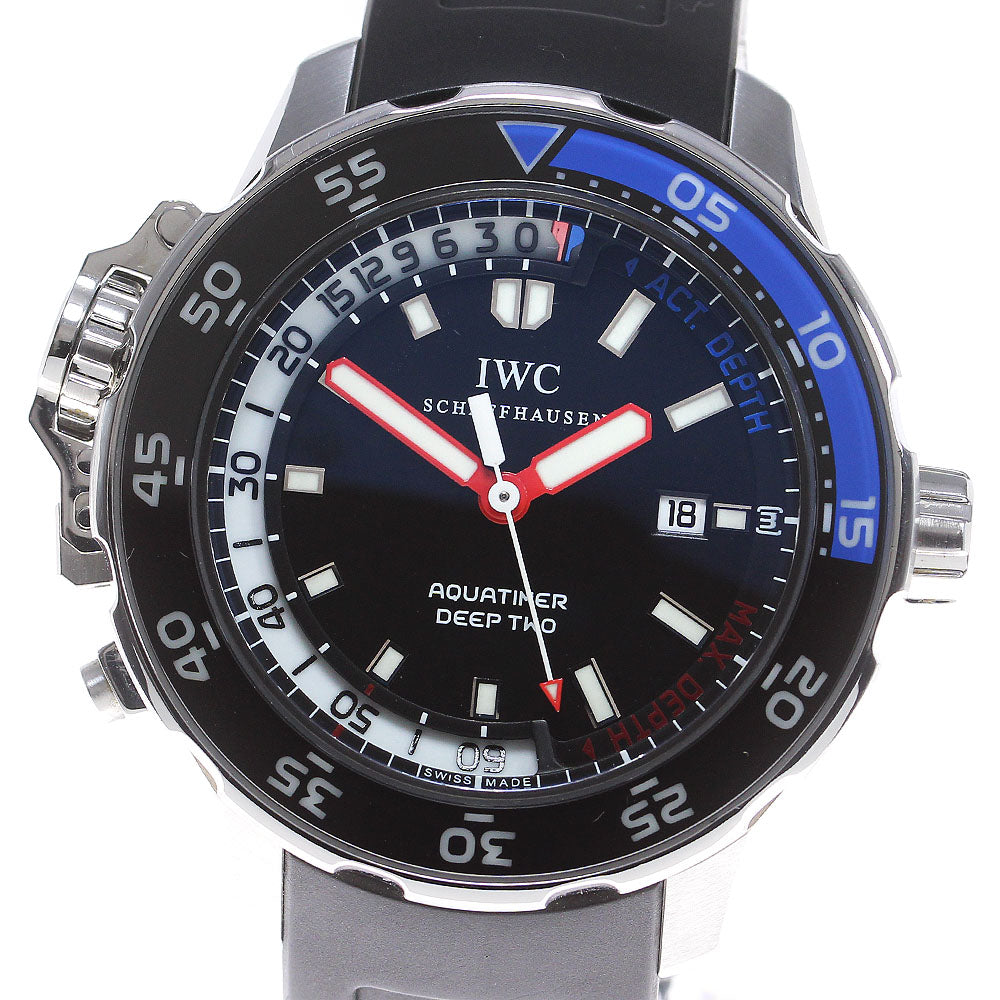 IWC SCHAFFHAUSEN Aquatimer Deep Two IW354702 black Dial AT Men's Watch_826593