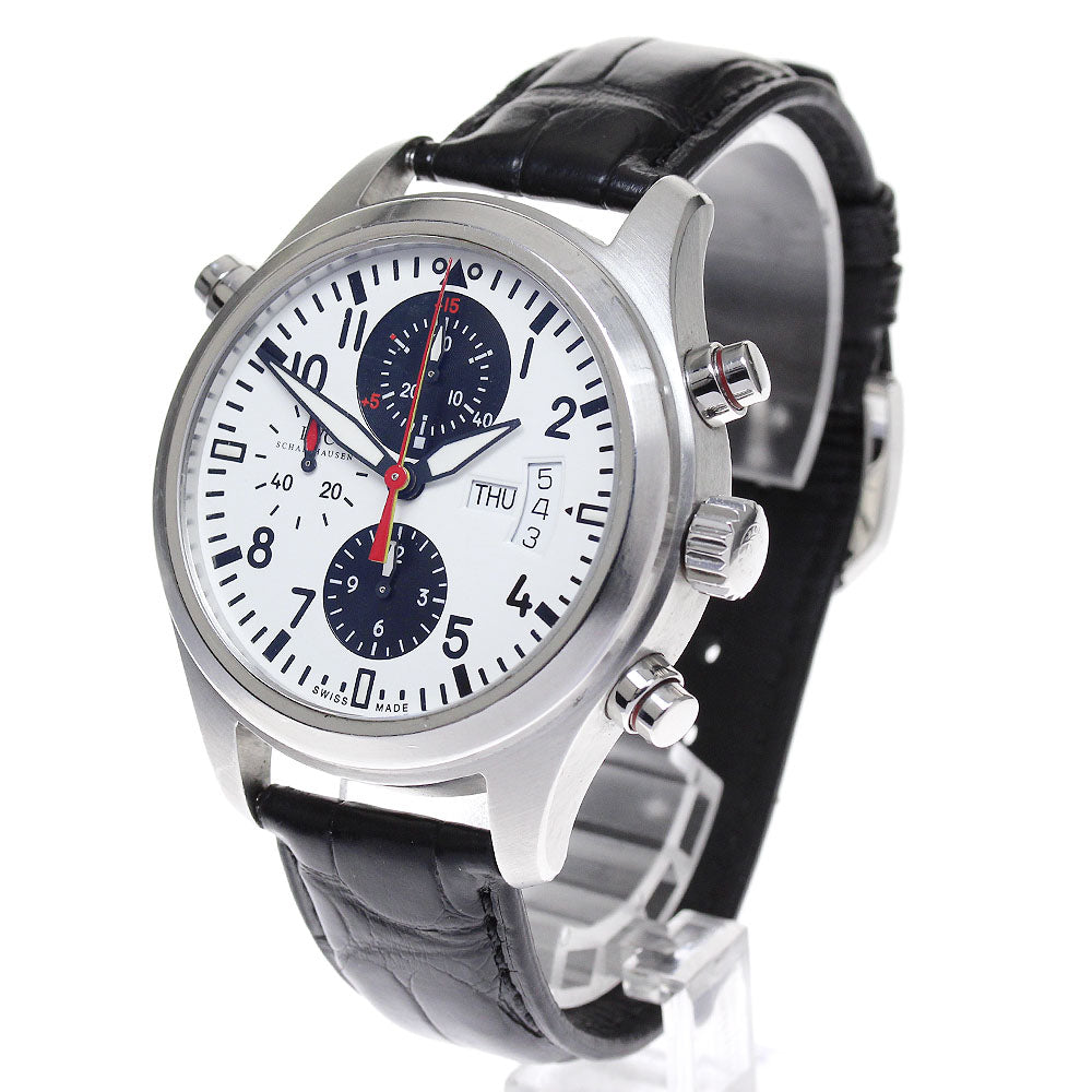 IWC SCHAFFHAUSEN Pilot's Watch Double Chronograph 2008DFB Cup Limited Edition IW371803 White / black Dial Automatic Men's Watch_826669