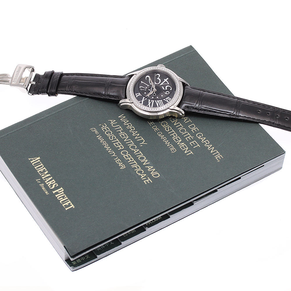 AUDEMARS PIGUET millenary 77301ST.ZZ.D002CR.01 Diamond Bezel black Dial Automatic Ladies Watch_826718