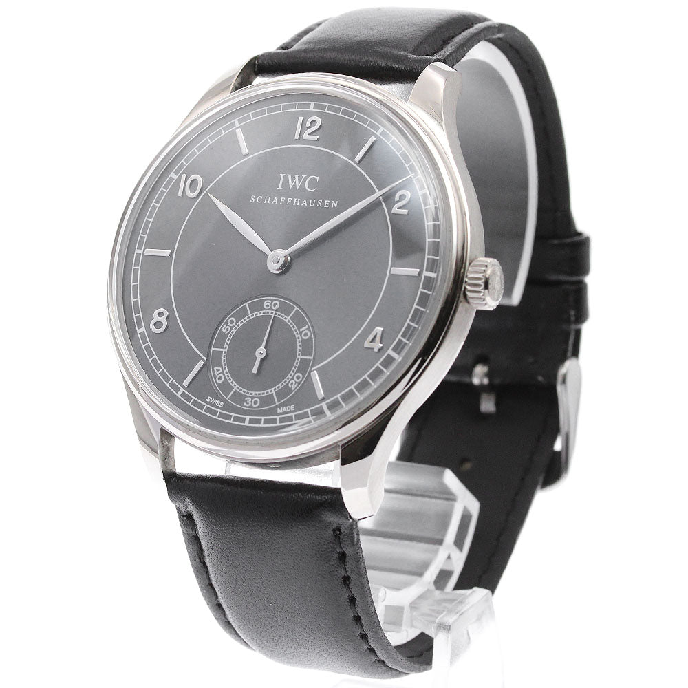 IWC SCHAFFHAUSEN Portugese IW544504 K18WG Small Second Hand Winding Men's_826766