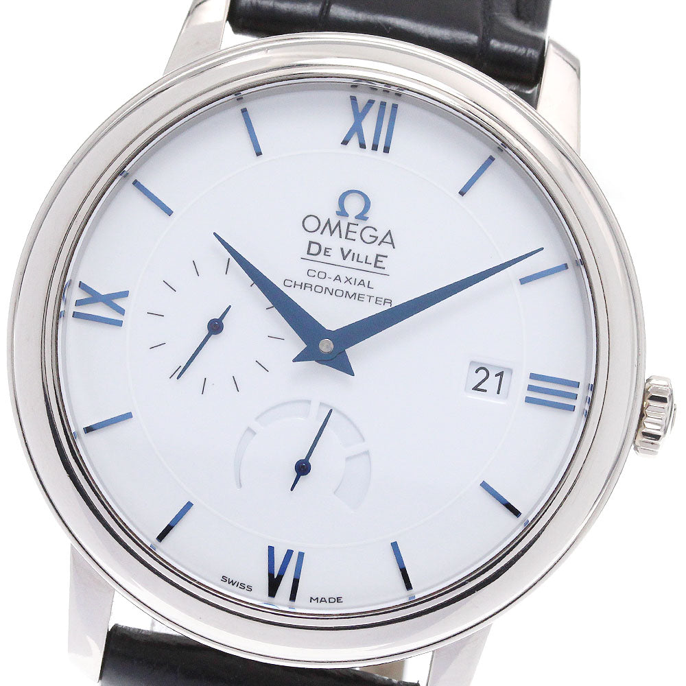 OMEGA De Ville Prestige Coaxial 424.53.40.21.04.001 K18WG power reserve white Dial Automatic Men's Watch_826783