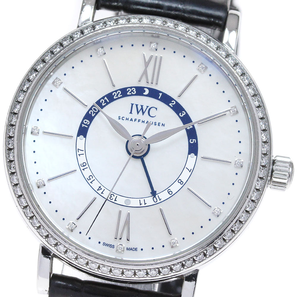 IWC SCHAFFHAUSEN Portofino IW459101 Diamond bezel 12P White shell Dial Automatic Men's Watch_826792