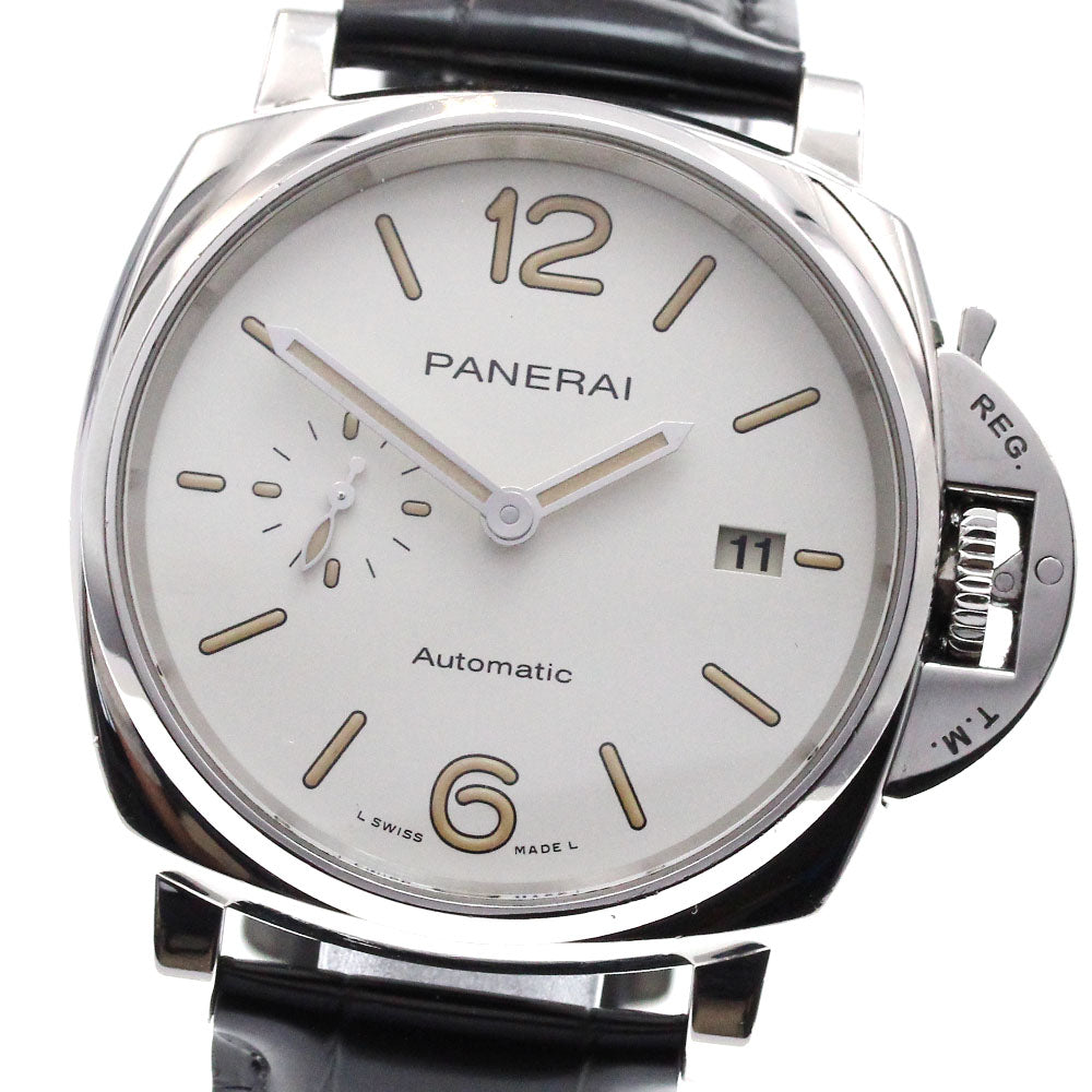 OFFICINE PANERAI Luminor Due 42 PAM01046 Small Second Date white Dial Automatic Men's Watch_826816