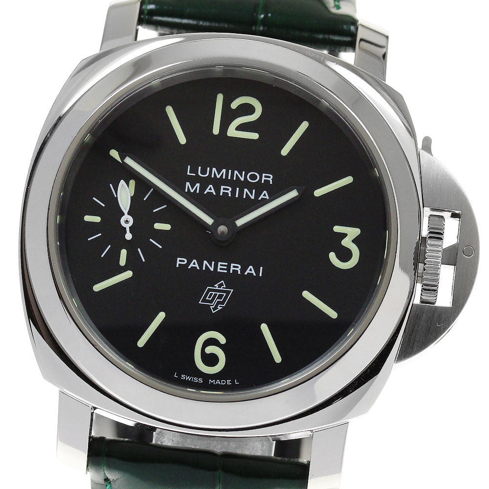 PANERAI Luminor Marina Logo Acciaio PAM01005 black Dial Hand Winding Men's Watch_826818