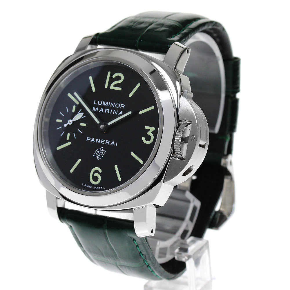 PANERAI Luminor Marina Logo Acciaio PAM01005 black Dial Hand Winding Men's Watch_826818