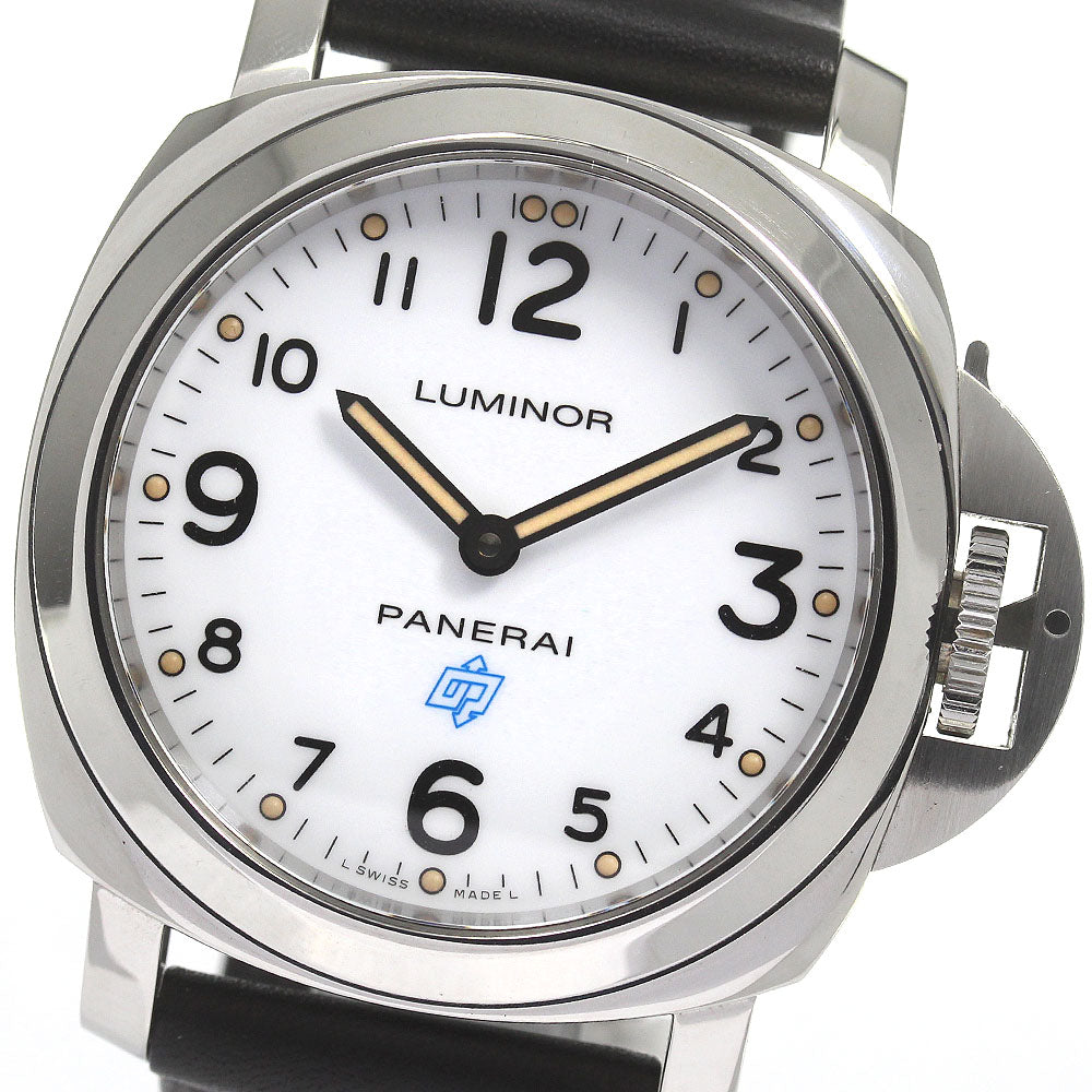 PANERAI Base Logo Acciaio PAM00630 White Dial Hand Winding Men's Watch_826827