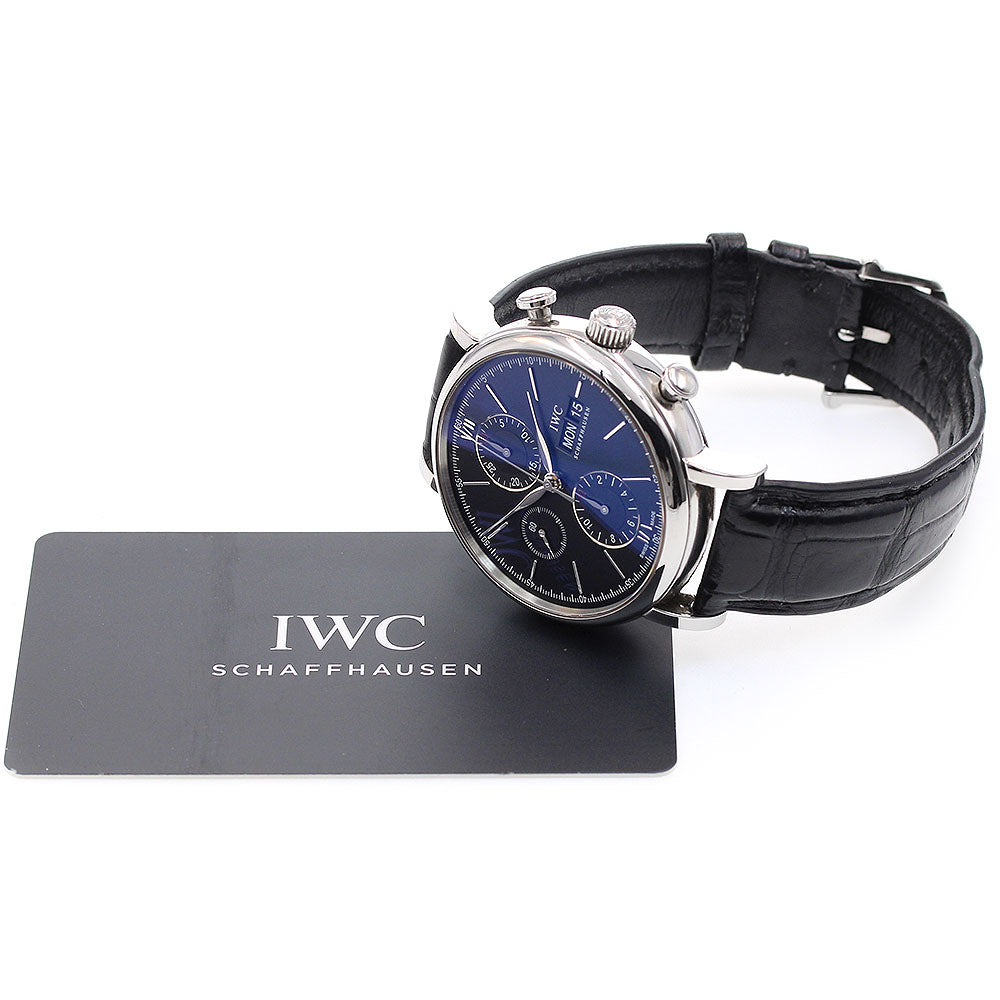 IWC SCHAFFHAUSEN Portofino IW391029 Chronograph day date black Dial Automatic Men's Watch_826829