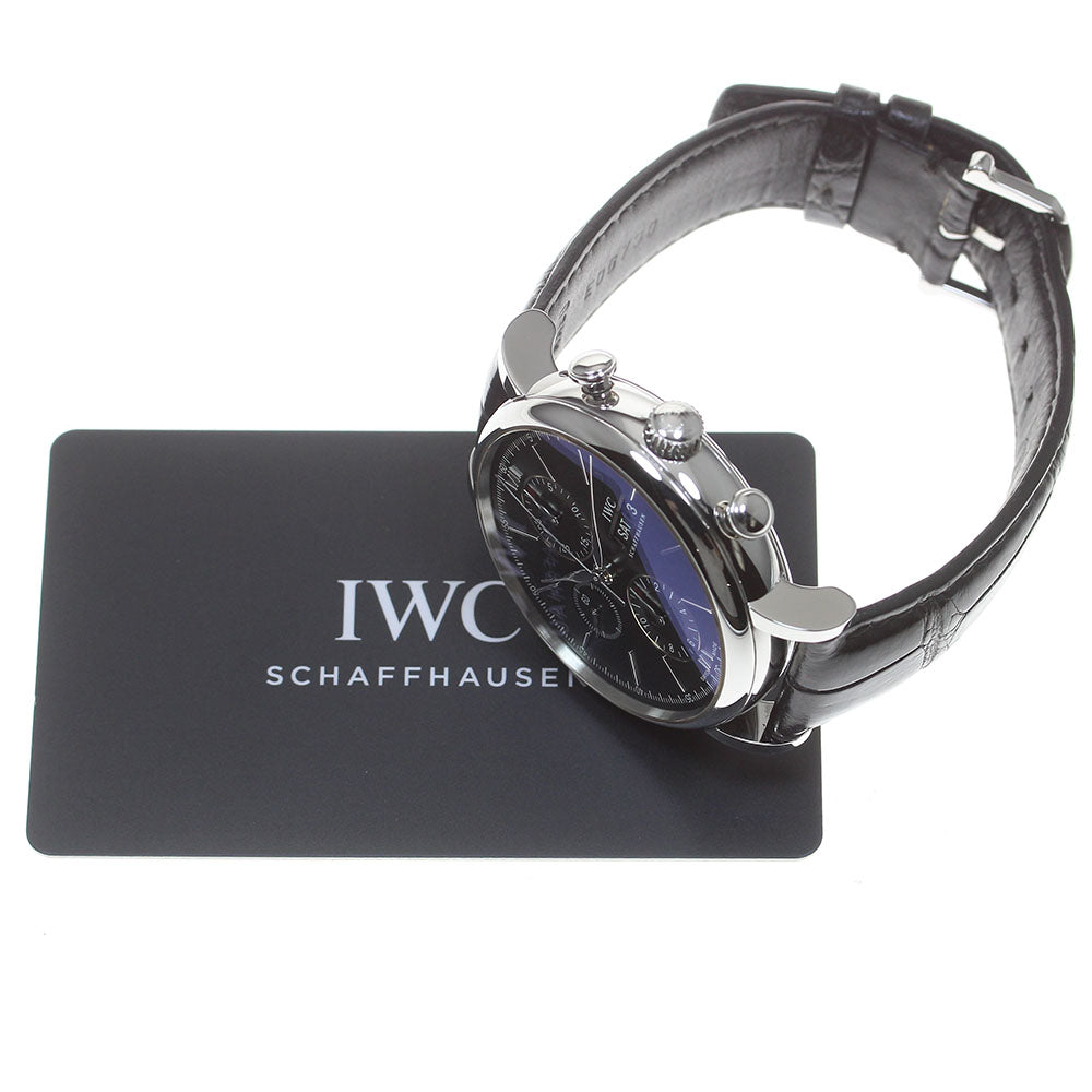 IWC SCHAFFHAUSEN Portofino IW391029 Chronograph day date black Dial Automatic Men's Watch_826831