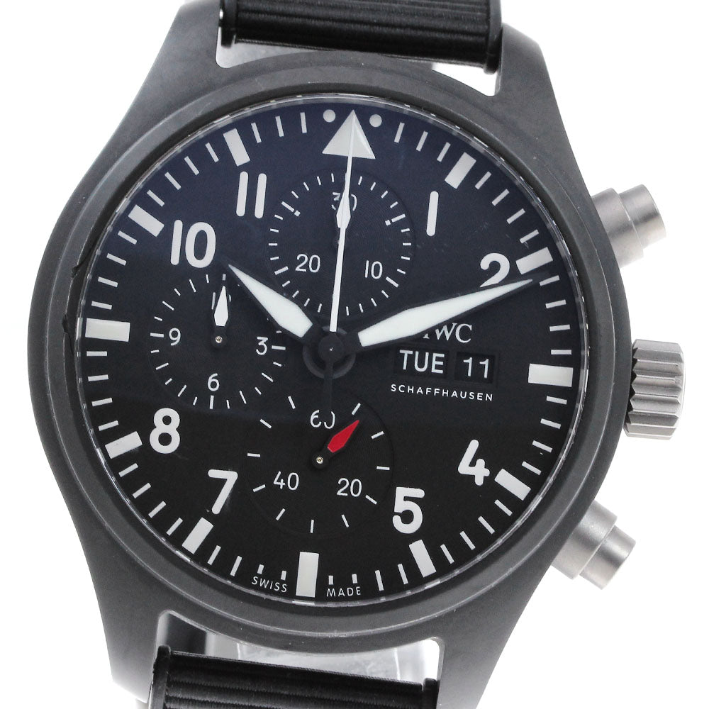 IWC SCHAFFHAUSEN Pilot watch top gun IW389101 Day-Date Chronograph black Dial Automatic Men's Watch_826835