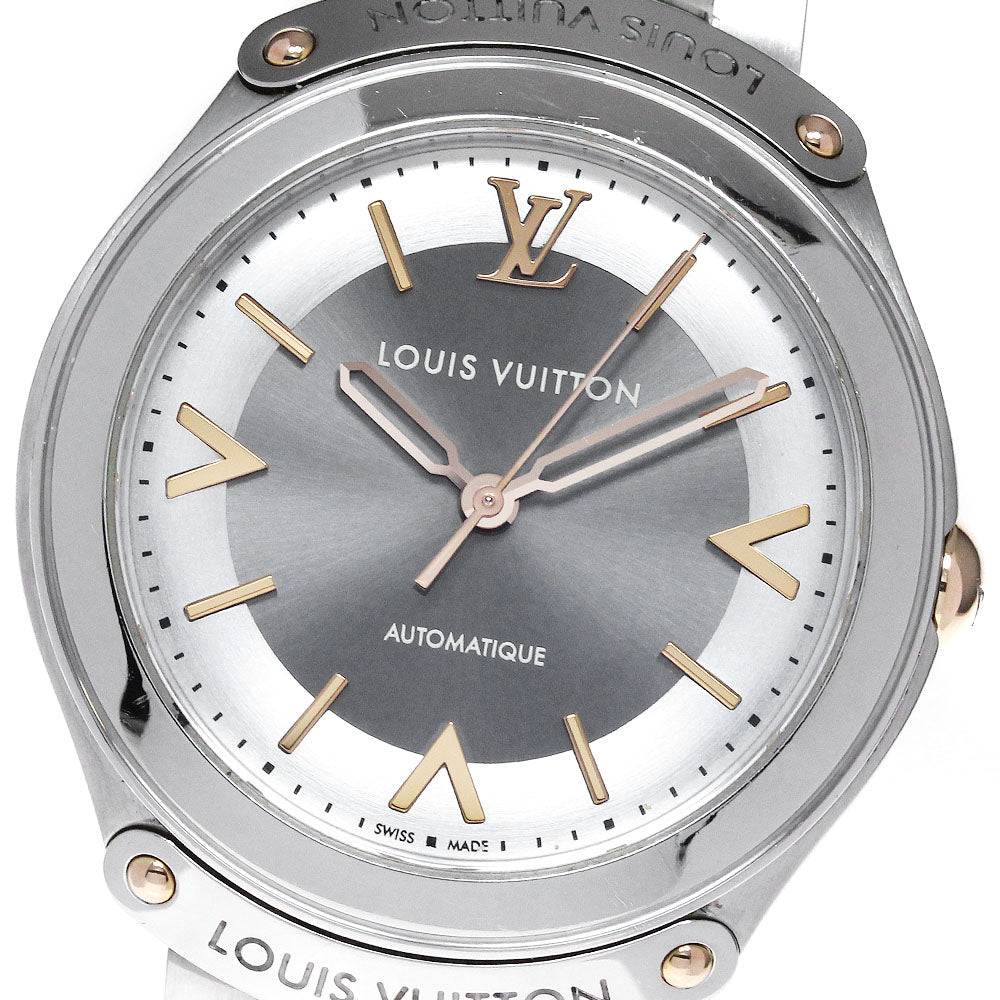 LOUIS VUITTON Fifty Five Q6G24 GMT Silver / Gray Dial Automatic Men's_826954