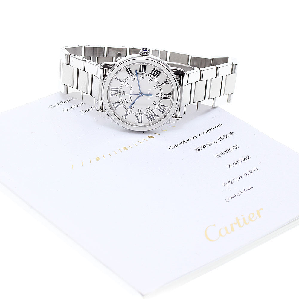 CARTIER Ronde Solo WSRN0012 Silver Dial Automatic Men's Watch_826963