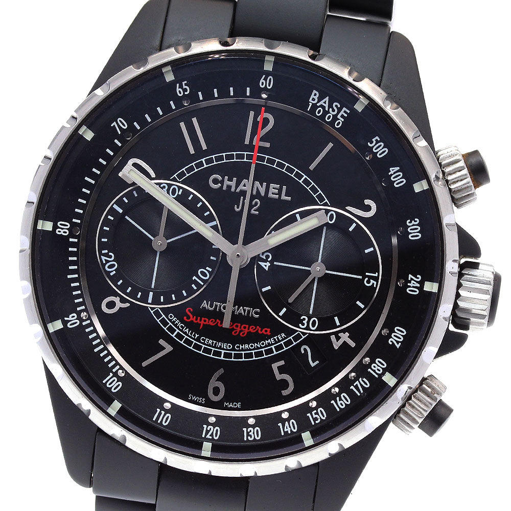 CHANEL J12 Super Reggera H3409 Chronograph black Dial Automatic Men's Watch_826966