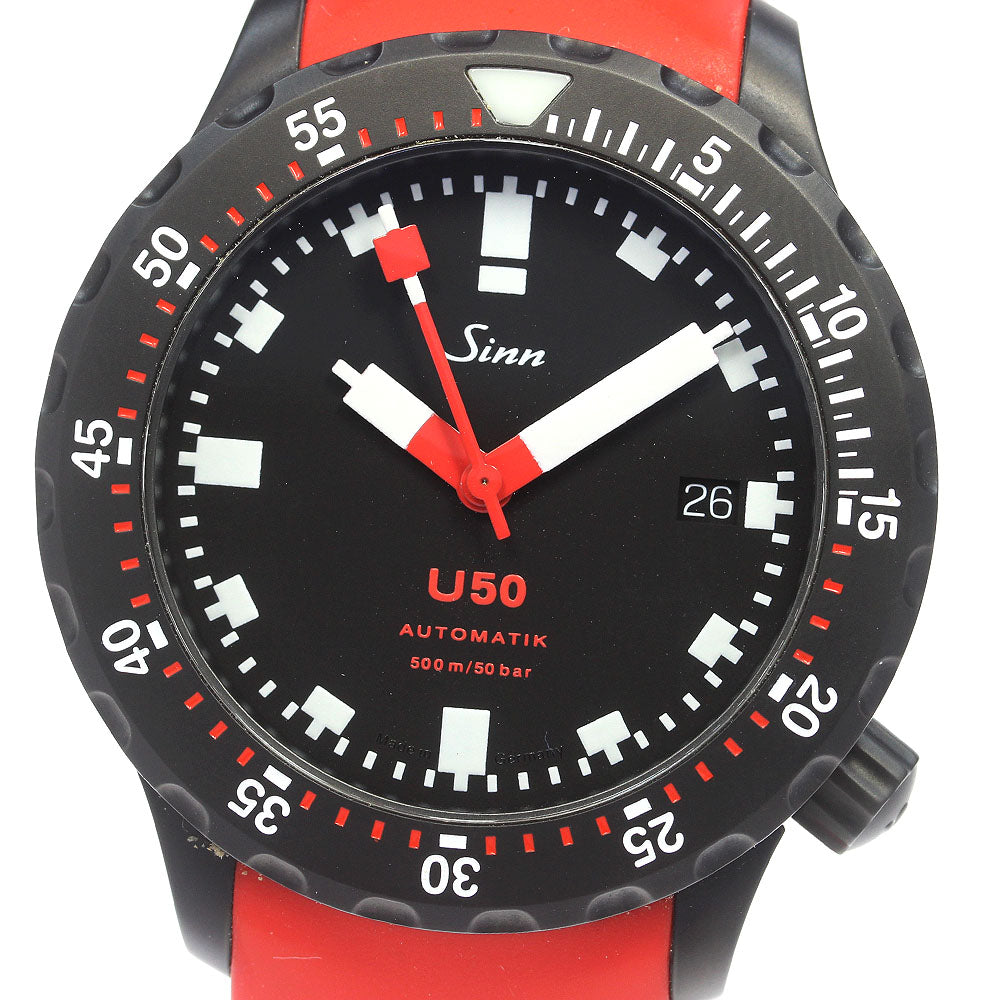 Sinn Diving Watch U50 1050.020-Silicone-LFC-Red Automatic Men's Watch_826972