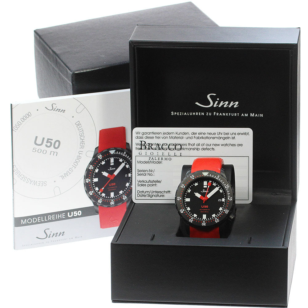Sinn Diving Watch U50 1050.020-Silicone-LFC-Red Automatic Men's Watch_826972