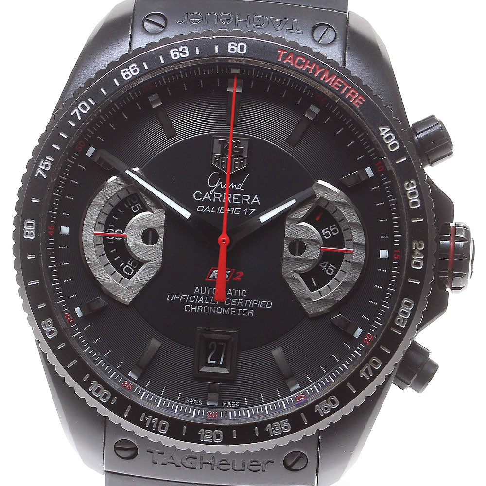 TAG HEUER Grand Carrera Caliber 17 CAV518B Chronograph black Dial Automatic Men's Watch_826995