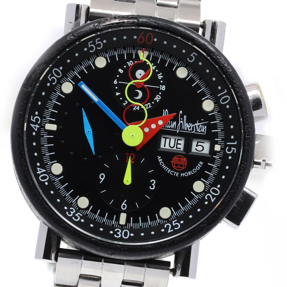 Alain Silberstein LWO5100 Day date black Dial Automatic Men's Watch_827057
