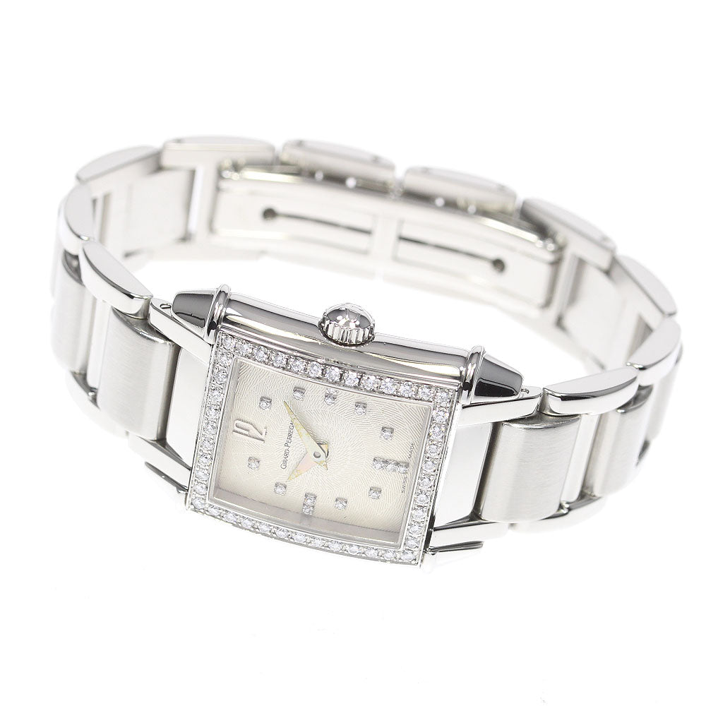 GIRARD PERREGAUX vintage 25911 Diamond Bezel Silver Dial Quartz Ladies _827073