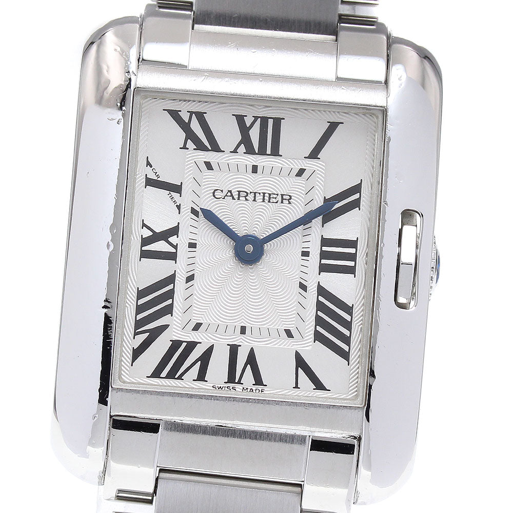 CARTIER Tank Anglaze SM W5310022 Silver Dial Quartz Ladies Watch_827181