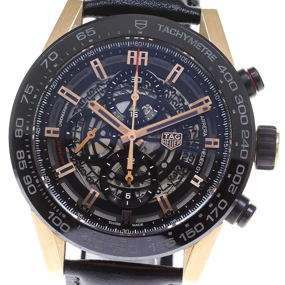 TAG HEUER Carrera CAR2A5A Chronograph skeleton Dial Automatic Men's Watch_827216