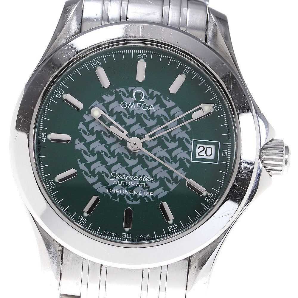 OMEGA Seamaster120m Jacques Mayol 1998 2506.70 green Dial AT Men's Watch_827227