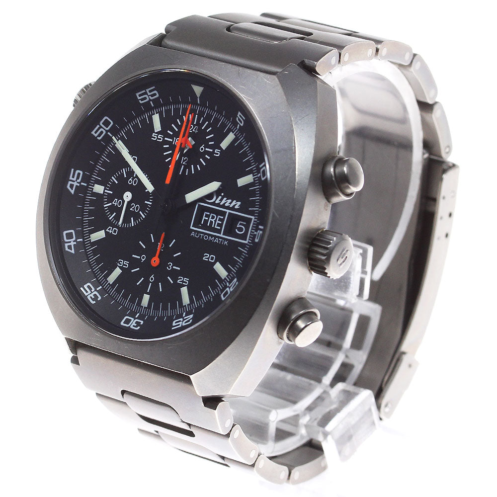 Sinn space chrono 142 Chronograph day date Black Dial Automatic Men's_827231