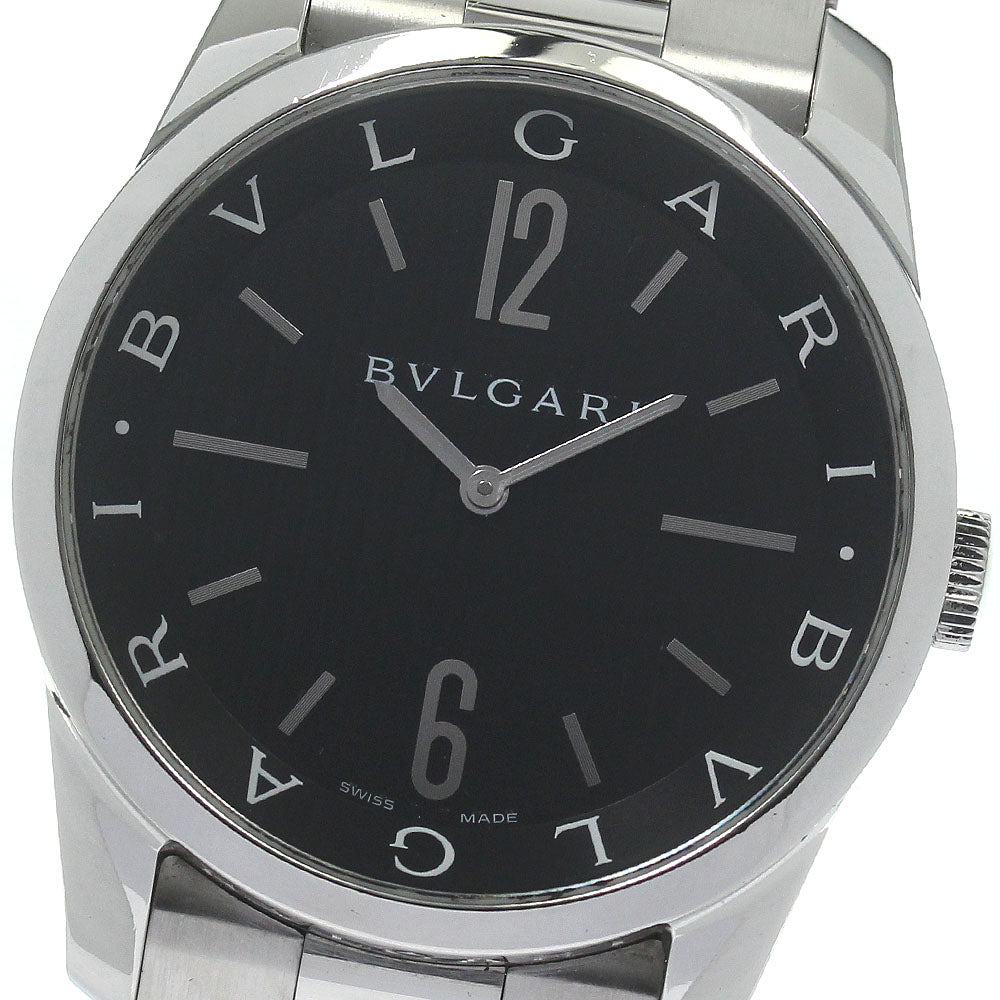 BVLGARI Solo tempo ST42S black Dial Quartz Men's Watch_827290