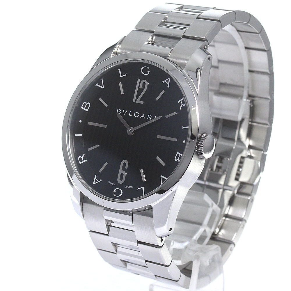 BVLGARI Solo tempo ST42S black Dial Quartz Men's Watch_827290