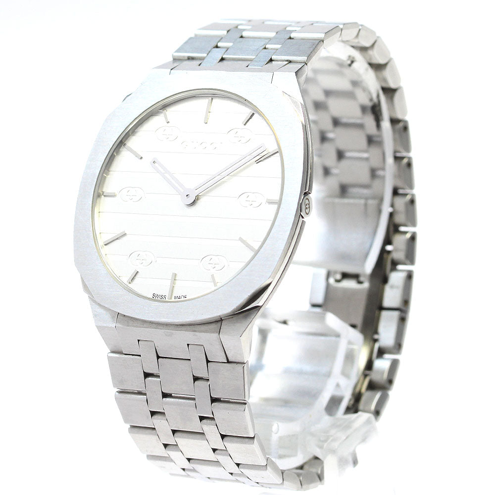 GUCCI 163.4/YA163402 Silver Dial Quartz Ladies Watch_827296