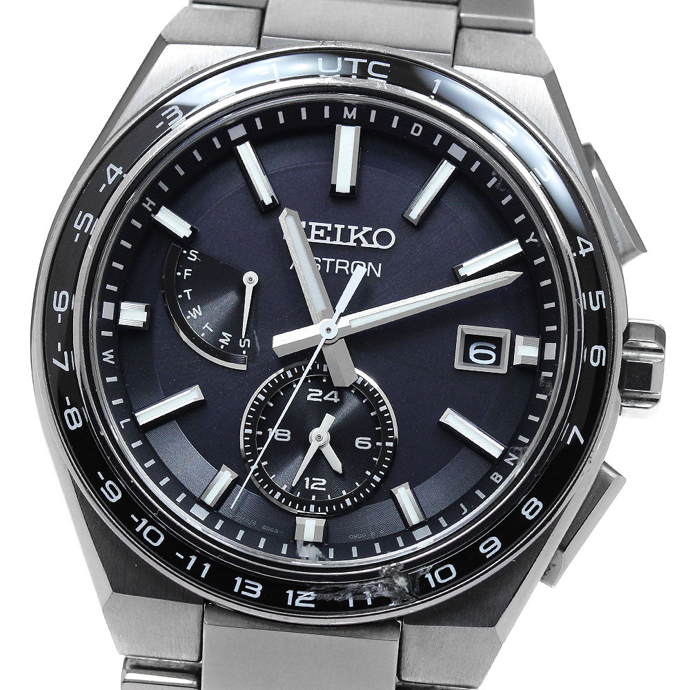SEIKO Astron Nexter 8B63-0BB0 black Dial Solar Powered Radio Men's Watch_827342