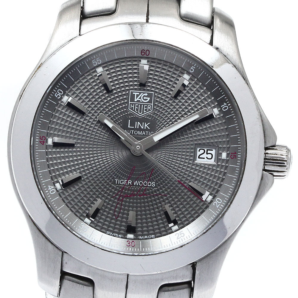 TAG HEUER Link Tiger Woods WJF2113 Date gray Dial Automatic Men's Watch_827358