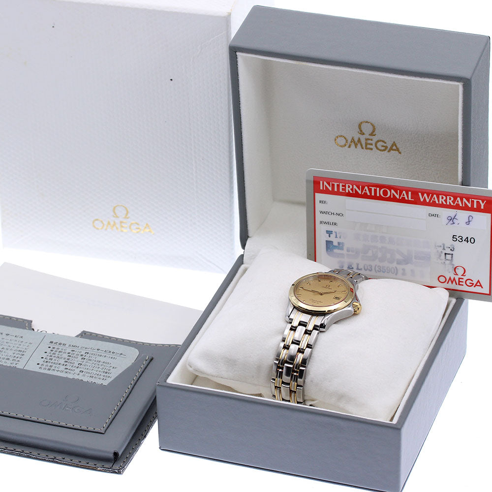 OMEGA Seamaster120 Date gold Dial Quartz Ladies Watch_827367