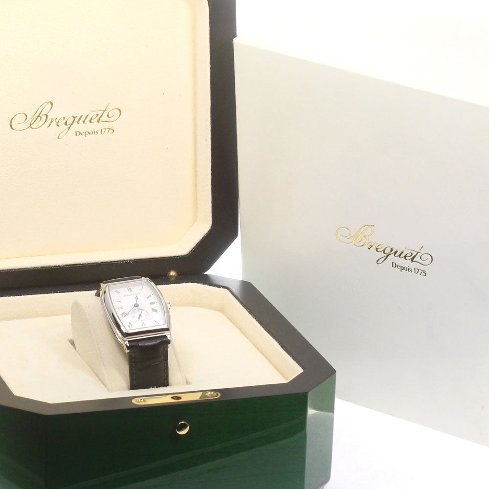 Breguet Heritage Tonneau Cambre 3670 K18WG Small Second Silver Dial Automatic Men's Watch_827537